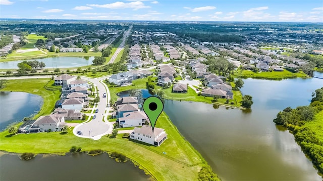 15208 Lake Claire Overlook Dr, Winter Garden, FL 34787 - aerial perspective of suburban area featuring a large body of water