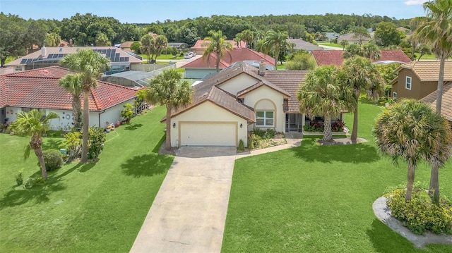 aerial perspective of suburban area