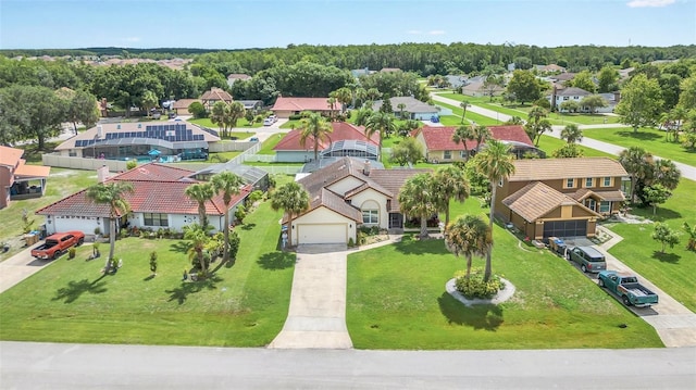 aerial view of residential area