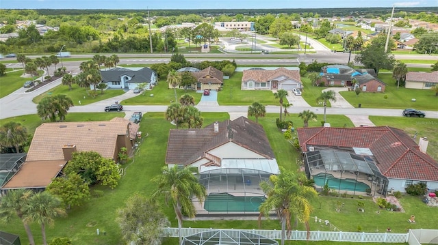 aerial view of residential area
