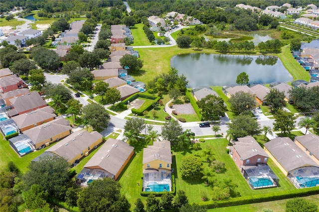 17614 Woodcrest Way, Clermont, FL 34714 - aerial view of residential area featuring a nearby body of water and a pool