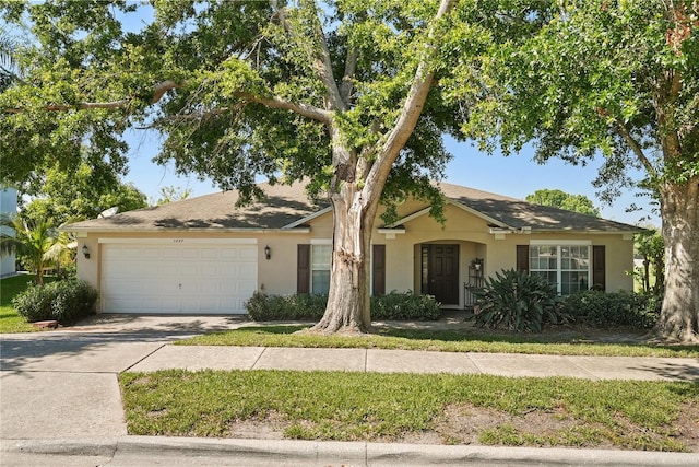 1227 Juniper Hammock St, Winter Garden, FL 34787 - view of front of property featuring stucco siding, a garage, and driveway