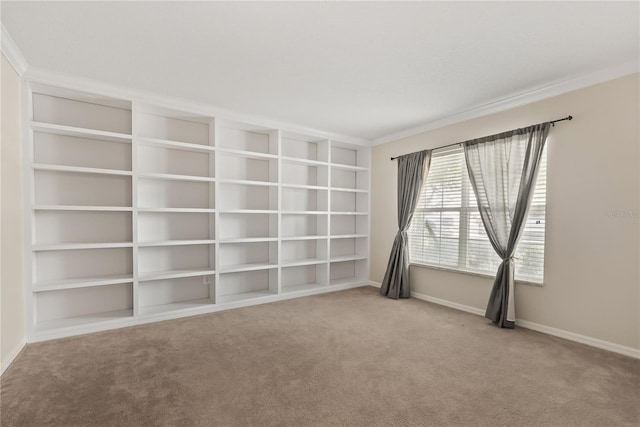 1227 Juniper Hammock St, Winter Garden, FL 34787 - carpeted empty room with ornamental molding, baseboards, and built in shelves