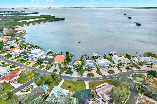 203 Driftwood Dr W, Palm Harbor, FL 34683 - aerial view of property and surrounding area with a nearby body of water and nearby suburban area