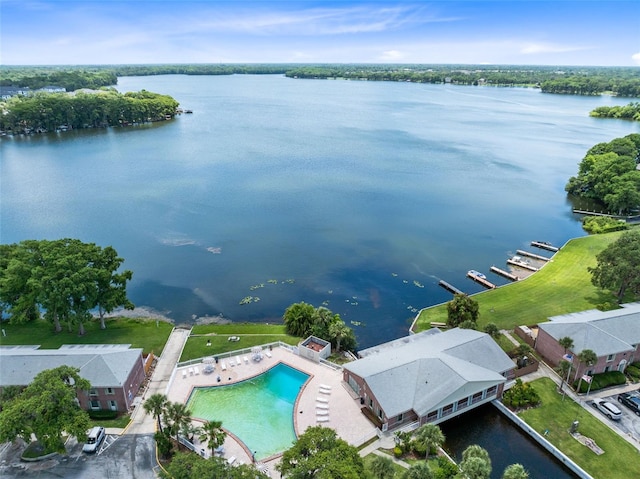 117 Georgetown Dr Unit C, Casselberry, FL 32707 - drone / aerial view of a nearby body of water and a pool area