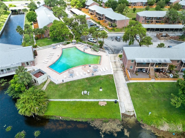 117 Georgetown Dr Unit C, Casselberry, FL 32707 - drone / aerial view of a pool area and a large body of water