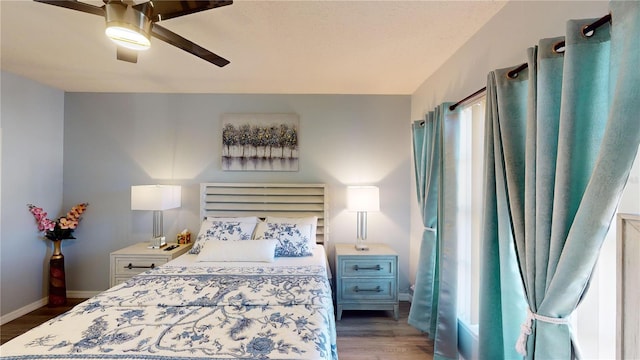 3044 Camino Real Dr S, Kissimmee, FL 34744 - bedroom with wood finished floors and ceiling fan