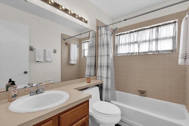2344 Whispering Maple Dr, Orlando, FL 32837 - bathroom with vanity, shower / tub combo, and toilet