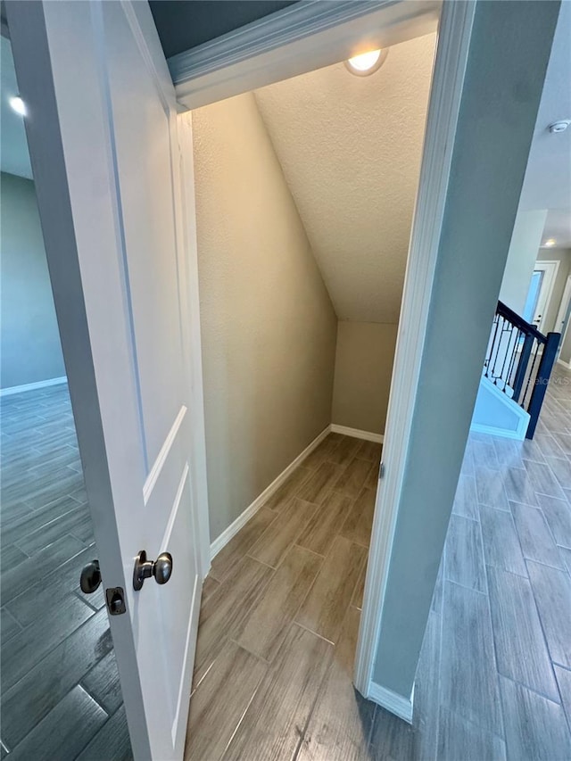107 Grove St, Orlando, FL 32835 - stairs with wood tiled floors and baseboards