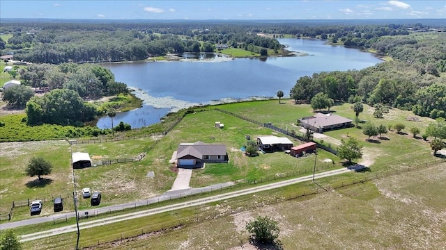 16386 SE 156th Place Rd, Weirsdale, FL 32195 - drone / aerial view of a large body of water and a heavily wooded area