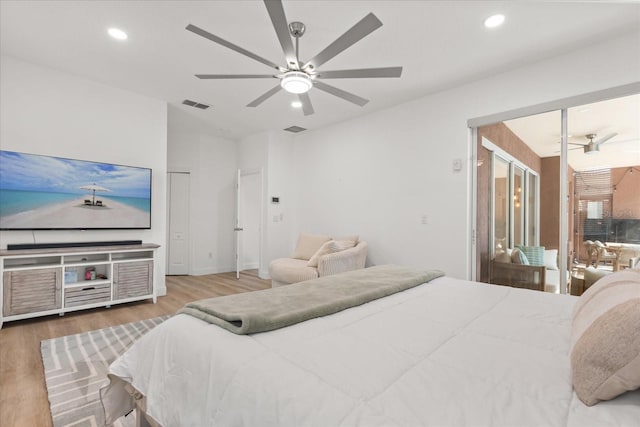 356 Via Tuscany Loop, Lake Mary, FL 32746 - bedroom featuring wood finished floors, recessed lighting, and ceiling fan