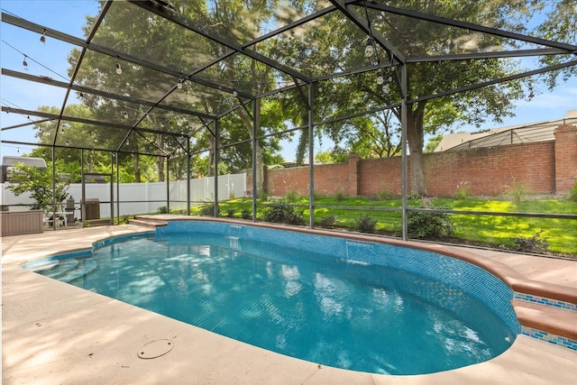 356 Via Tuscany Loop, Lake Mary, FL 32746 - view of swimming pool with a fenced backyard, a lanai, and a patio
