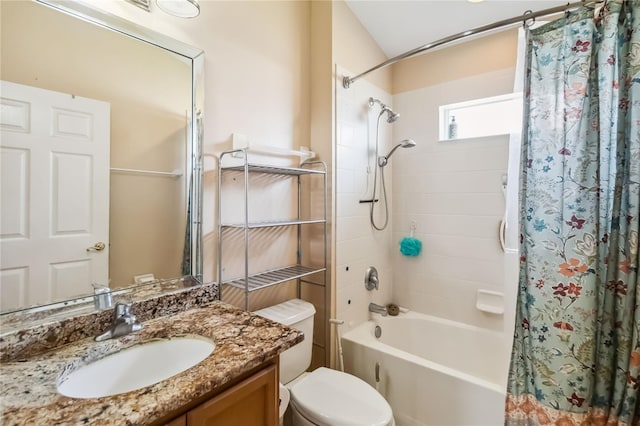 2481 Deer Creek Blvd, Saint Cloud, FL 34772 - full bath with shower / bath combo with shower curtain, vanity, and toilet