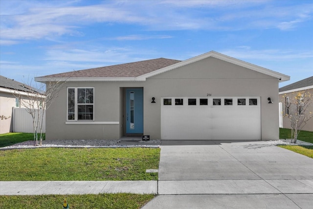 284 White Heron Way, Saint Cloud, FL 34772 - ranch-style home featuring an attached garage, driveway, stucco siding, and roof with shingles
