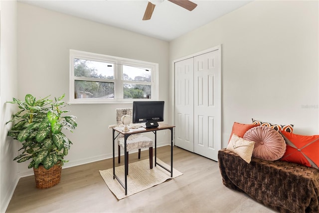 5115 W Livingston St, Orlando, FL 32811 - office with light wood finished floors and ceiling fan