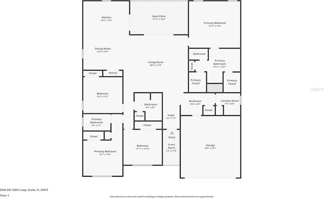 3944 SW 130th Loop, Ocala, FL 34473 - property floor plan
