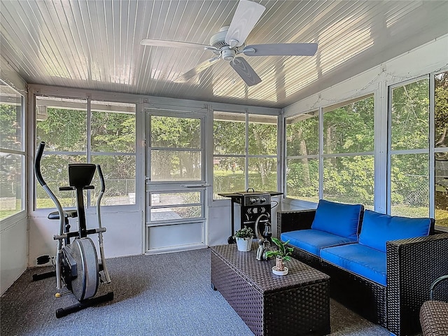 3104 Lime Tree Dr, Edgewater, FL 32141 - sunroom / solarium with ceiling fan