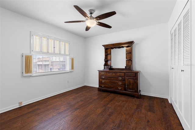 2903 Clear Way, Orlando, FL 32805 - bedroom featuring a closet, dark wood-style floors, and ceiling fan
