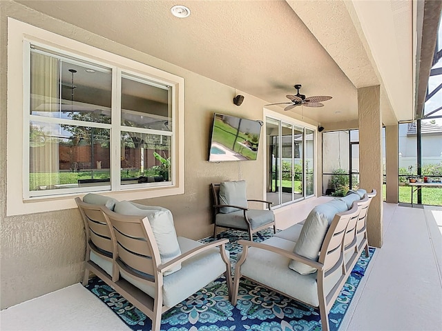 3213 Kentshire Blvd, Ocoee, FL 34761 - view of patio featuring ceiling fan