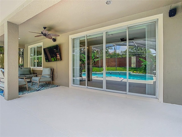 3213 Kentshire Blvd, Ocoee, FL 34761 - view of patio featuring ceiling fan