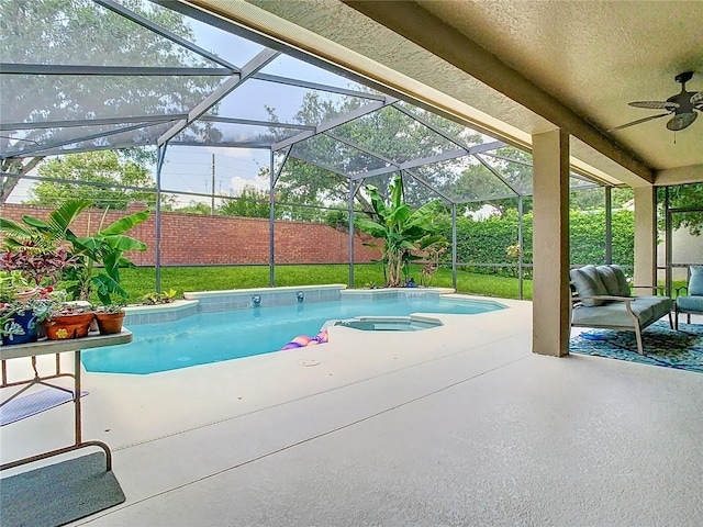 3213 Kentshire Blvd, Ocoee, FL 34761 - view of pool with a ceiling fan and a patio area