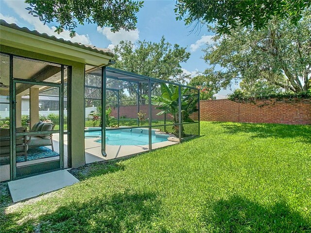 3213 Kentshire Blvd, Ocoee, FL 34761 - view of swimming pool with a patio area and a lanai