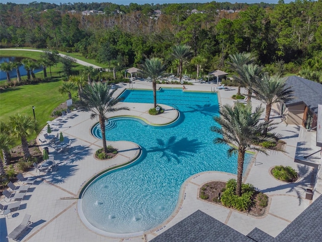 2941 Marlberry Ln, Clermont, FL 34714 - community pool featuring a patio area