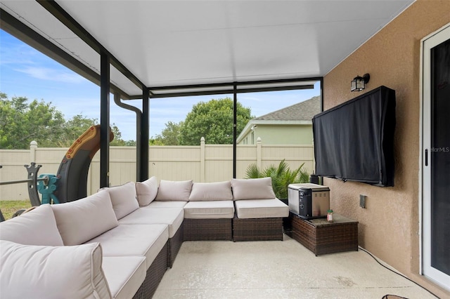 30245 Cheval St, Mount Dora, FL 32757 - sunroom / solarium featuring an outdoor living space