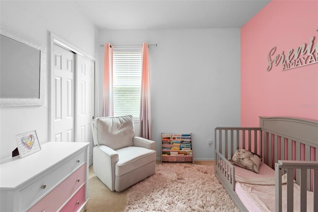 30245 Cheval St, Mount Dora, FL 32757 - bedroom featuring light colored carpet, a closet, and a nursery area