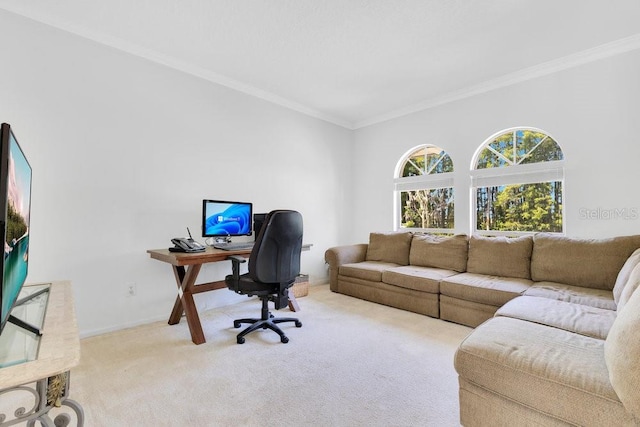 5913 Masters Blvd, Orlando, FL 32819 - carpeted home office with ornamental molding and baseboards