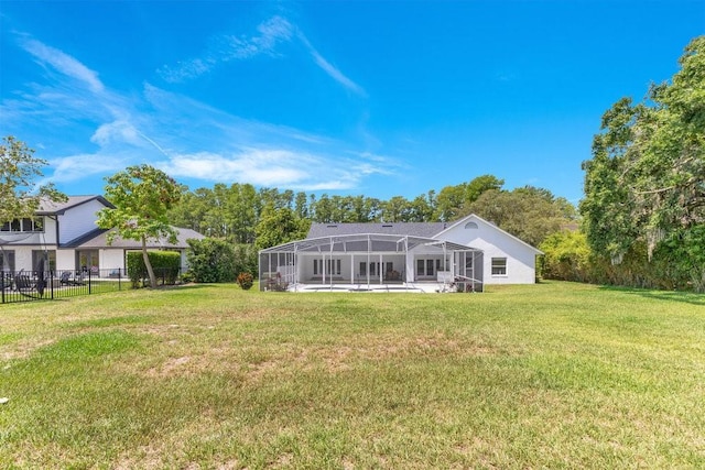 5913 Masters Blvd, Orlando, FL 32819 - rear view of property featuring a lanai