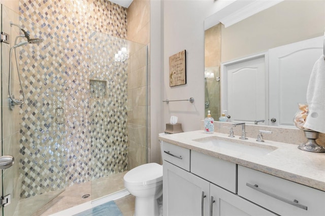 12530 Climbing Vine Ct, Windermere, FL 34786 - bathroom featuring a stall shower, toilet, and vanity