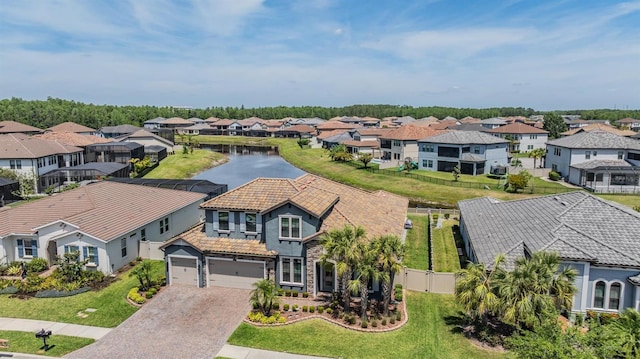 29043 Picana Ln, Wesley Chapel, FL 33543 - aerial view of residential area featuring a large body of water