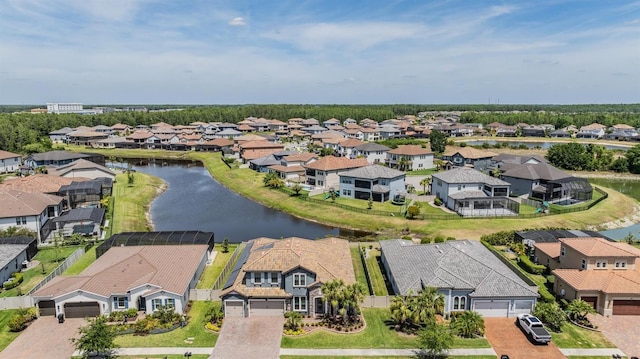 29043 Picana Ln, Wesley Chapel, FL 33543 - aerial view of residential area with a nearby body of water