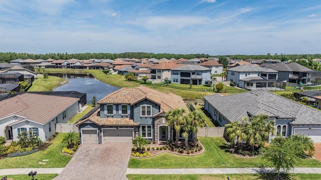 29043 Picana Ln, Wesley Chapel, FL 33543 - aerial perspective of suburban area featuring a nearby body of water