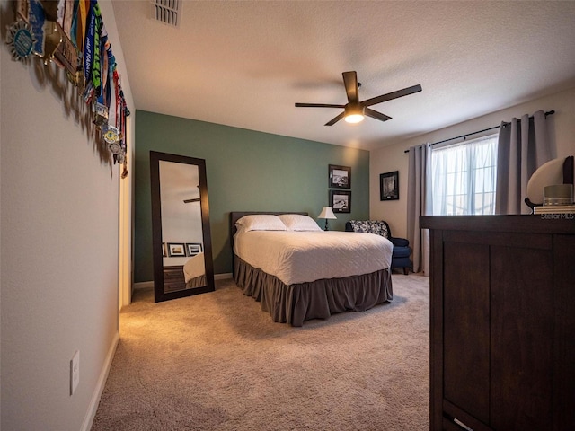 391 Cape Honeysuckle Pl, Sanford, FL 32771 - bedroom with carpet flooring, ceiling fan, and baseboards