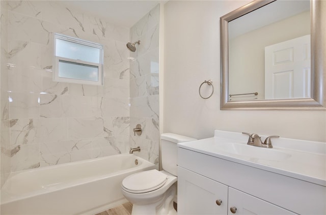 222 E Atwater Ave, Eustis, FL 32726 - full bathroom featuring toilet, shower / bathtub combination, and vanity