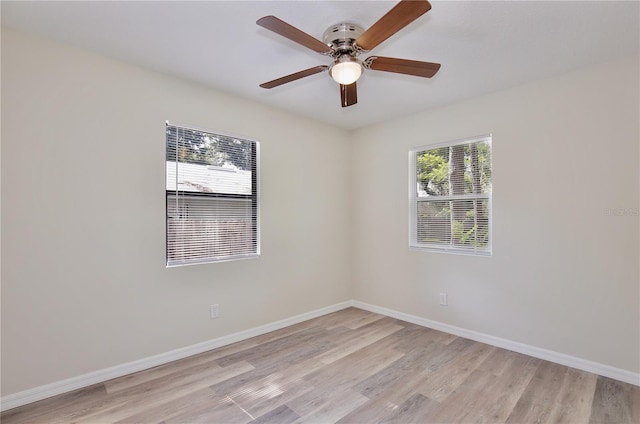 222 E Atwater Ave, Eustis, FL 32726 - unfurnished room featuring light wood-type flooring, baseboards, and a ceiling fan