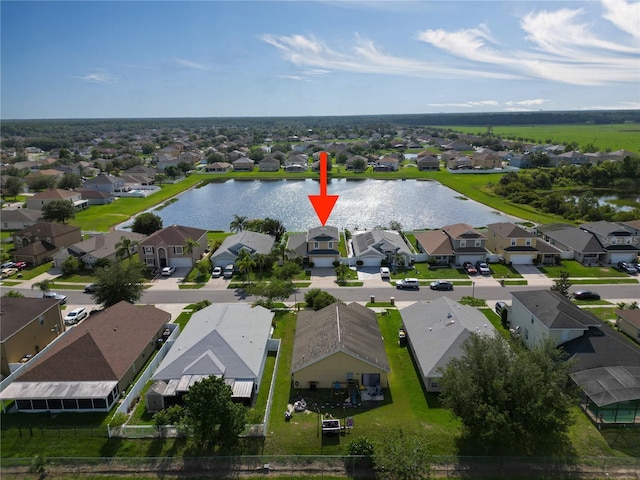 2332 Andrews Valley Dr, Kissimmee, FL 34758 - aerial perspective of suburban area with a large body of water
