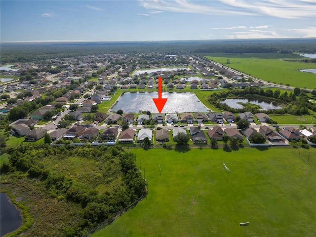 2332 Andrews Valley Dr, Kissimmee, FL 34758 - aerial view of property's location with a large body of water and nearby suburban area