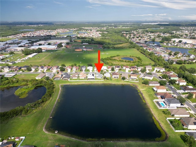 2332 Andrews Valley Dr, Kissimmee, FL 34758 - aerial view of property's location with a nearby body of water and nearby suburban area