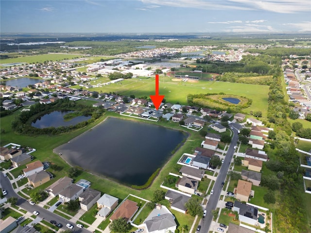 2332 Andrews Valley Dr, Kissimmee, FL 34758 - aerial view of property and surrounding area with a large body of water and nearby suburban area