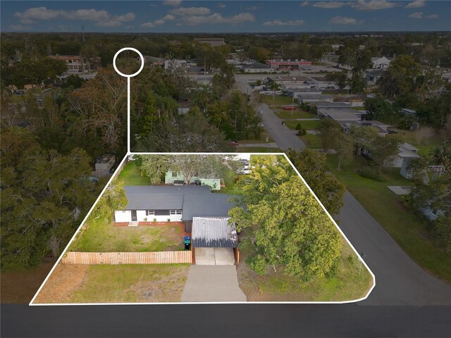 4201 Mizell St, Orlando, FL 32812 - aerial overview of property's location with property boundaries highlighted