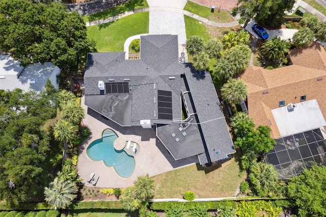 1327 Bridgeport Dr, Winter Park, FL 32789 - aerial view of property and surrounding area featuring a pool area