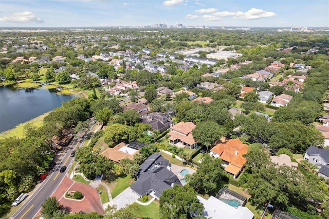 1327 Bridgeport Dr, Winter Park, FL 32789 - aerial overview of property's location with a large body of water and nearby suburban area