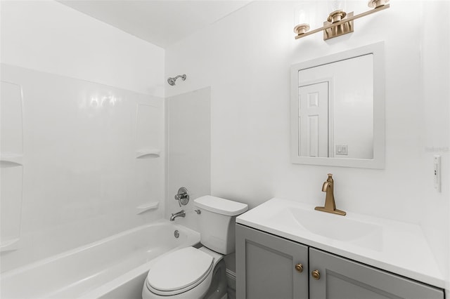 174 Pine Grove Ct, Daytona Beach, FL 32119 - bathroom featuring vanity, toilet, and bathtub / shower combination