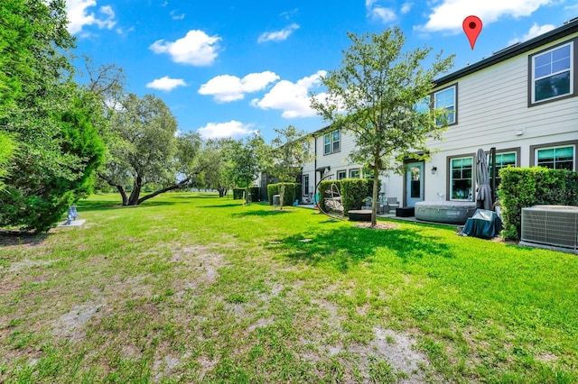 652 Benoi Dr, Davenport, FL 33896 - view of green lawn featuring cooling unit