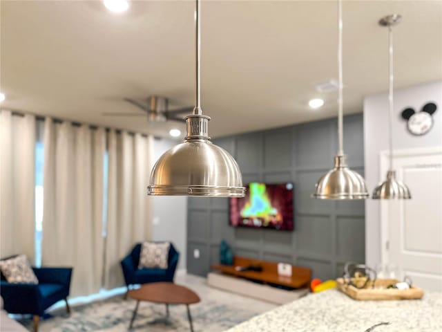 271 Jetty Way, Davenport, FL 33897 - detailed view of a decorative wall, recessed lighting, carpet floors, and light countertops