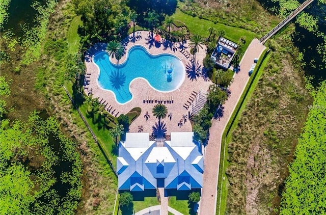 14753 Snowy Egret St, Winter Garden, FL 34787 - bird's eye view of a pool area
