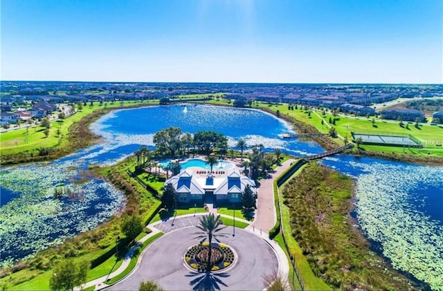 14753 Snowy Egret St, Winter Garden, FL 34787 - aerial view of a large body of water and a pool